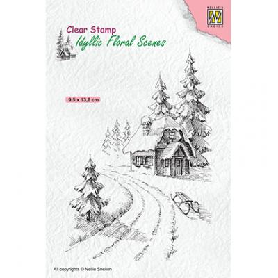 Nellie's Choice Clear Stamp - Wintery House